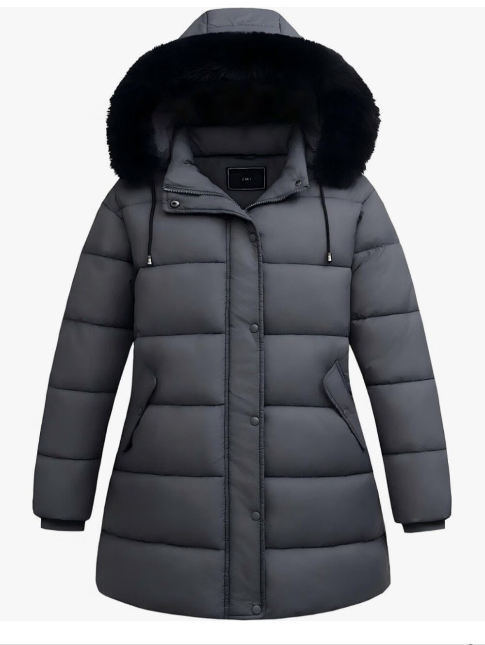 Dark Grey Down Winter Jacket